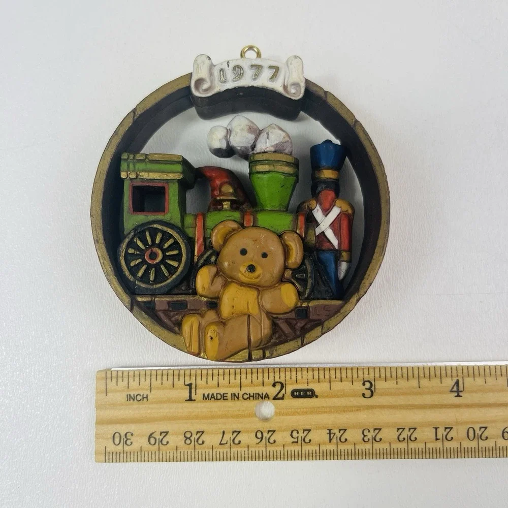 VTG Hallmark Ornament Nostalgia Toys Train Soldier Christmas 1977